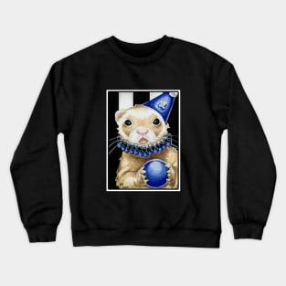 Blue Jester Ferret - White Outlined Version Crewneck Sweatshirt